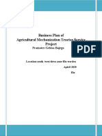 Business Plan of Agricultural Mechanization