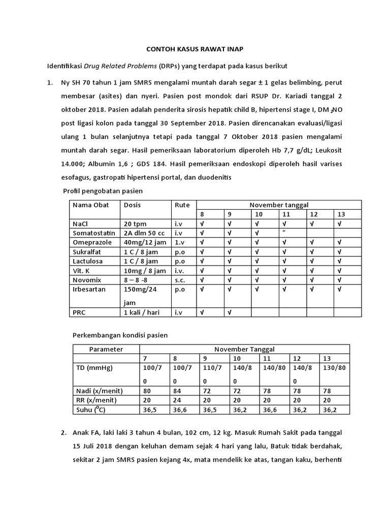 Contoh Kasus Rawat Inap | PDF