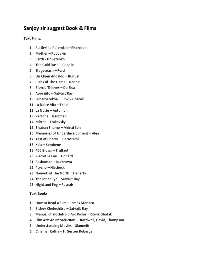 Suggest Book & Film | PDF | Art