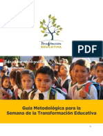 Guía Metodológica para La Semana de La Transformación Educativa