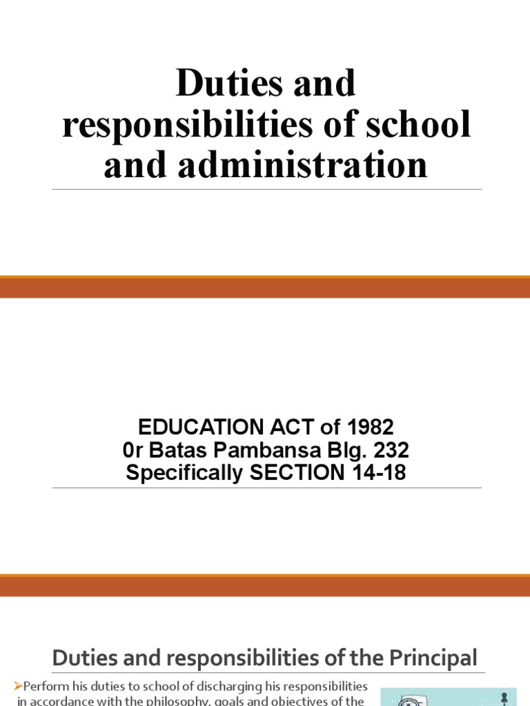 School Administrator Duties and Roles | PDF | Goal | Teachers