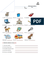 Worksheet on regular plurals