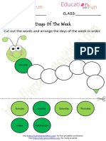 Days of The Week Worksheet 4