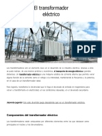 Funcionamiento de Los Transformadores Eléctricos