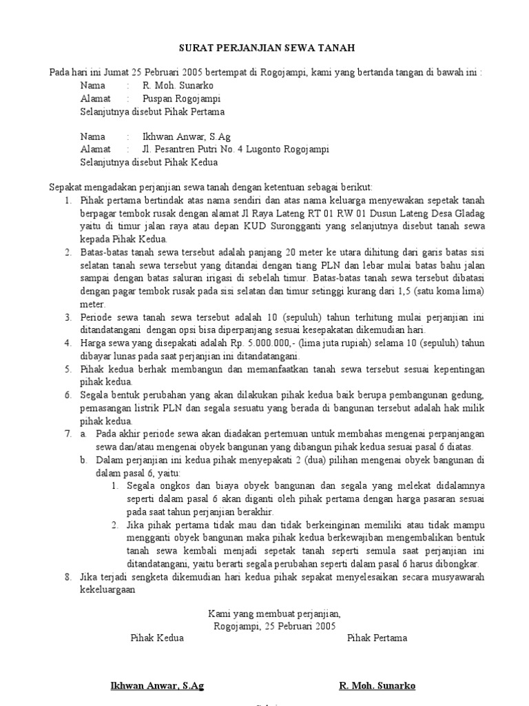Contoh Surat Perjanjian Sewa Menyewa Gedung Pdf Berbagi Contoh Surat Perjanjian sewa boleh diubah walaupun tempoh perjanjian belum tamat dengan syarat kedua pihak bersetuju untuk membuat perjanjian tambahan secara bertulis dan disaksikan oleh pihak ketiga.