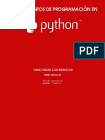 JULIO Fundamentos de Programación en Python - TEMARIO
