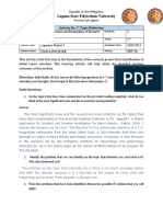 Laguna State Polytechnic University: Activity No. 7: Topic Reflection