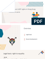 Equality and LGBT Rights in Hong Kong: Presented by Tse Lok Yin