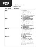 Course Outline Bba Business STATISTICS