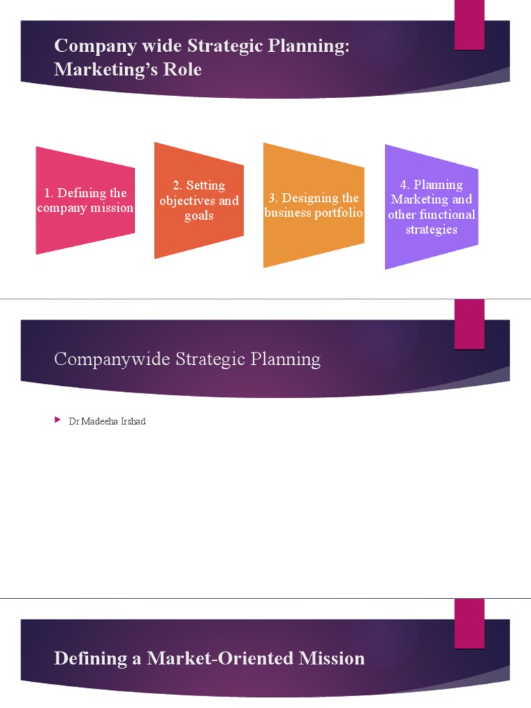 Companywide Strategic Planning Overview | PDF | Market Segmentation ...