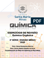 Exercícios de Revisão de Química Orgânica 3. Série em 2020