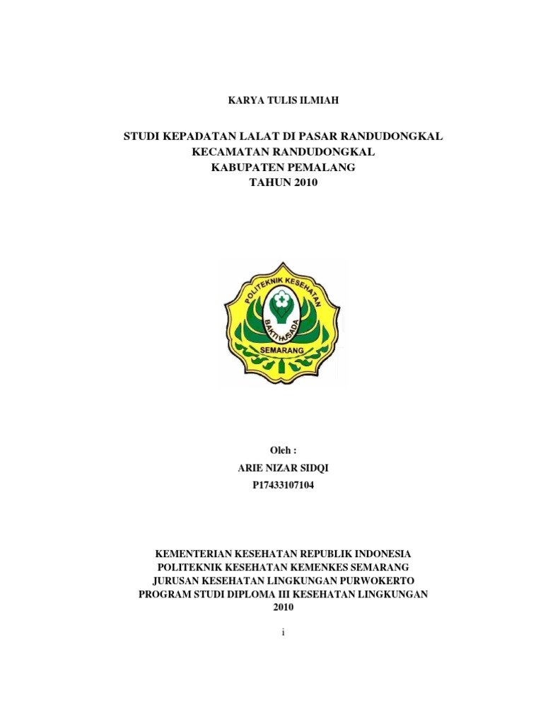 Contoh Kti Kesehatan Masyarakat