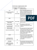 Lecturas Complementarias 5°básico-2019