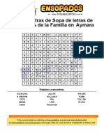 Sopa de Letras de Sopa de Letras de Integrantes de La Familia en Aymara