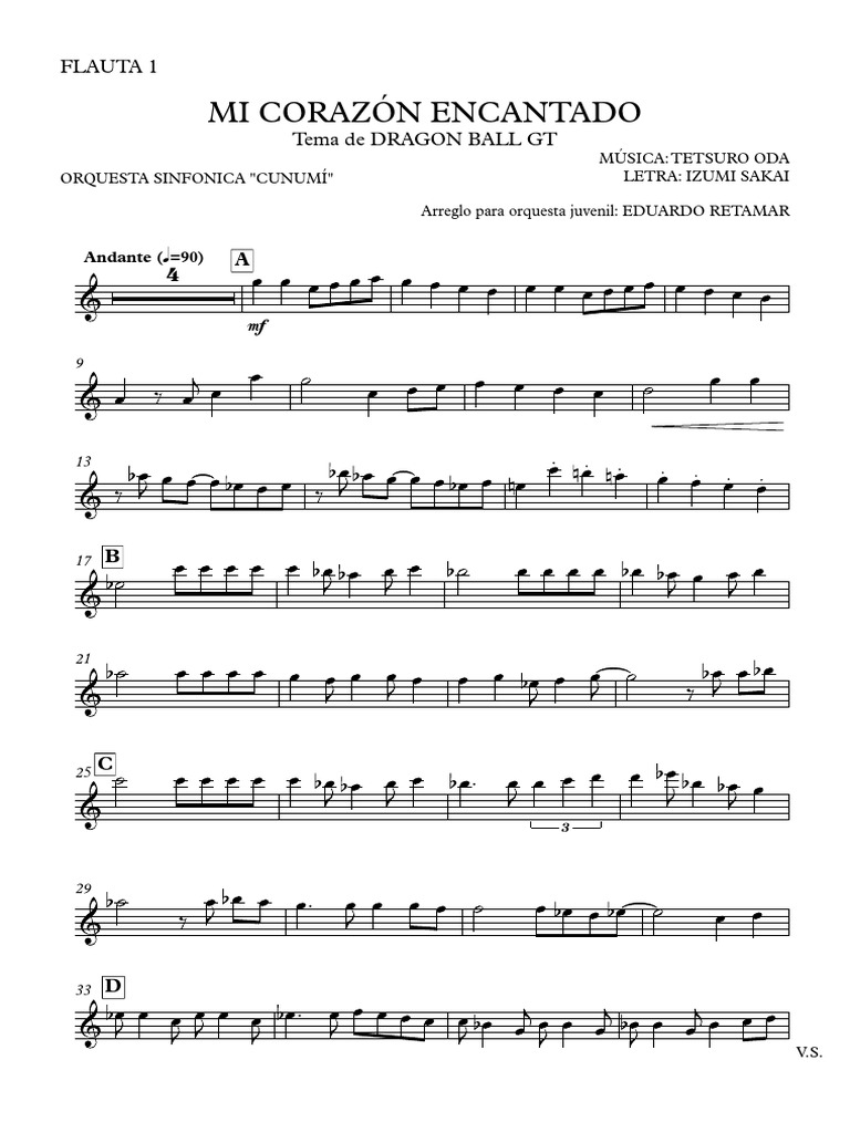 Mi Corazón Encantado Dragon Ball GT Flauta 1 PDF