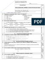 Test de Evaluare Carbonul - Si - Compusii - Lui Clasa 9