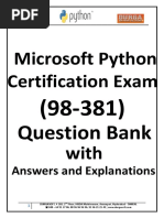 Microsoft Python Certification Exam: Question Bank