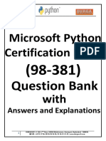 Microsoft Python Certification Exam: Question Bank
