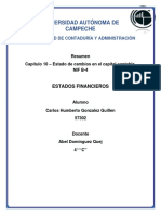 Resumen Cap 10 - Estado de Cambios en El Capital