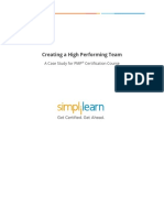 Creating A High Performing Team: A Case Study For PMP Certification Course