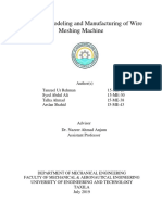 Designing, Modeling and Manufacturing of Wire Meshing Machine