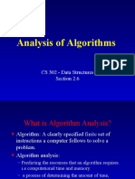 Analysis of Algorithms: CS 302 - Data Structures Section 2.6