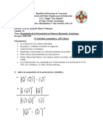 1er Año. 4ta Actividad. Propiedades de La Potenciacion en Q. Ecuaciones. 20-21