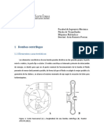 Elementos Característicos y Cavitación en Bombas Centrifugas