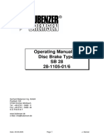 Operating Manual For Disc Brake Type: SB 28 28-1105-01/6