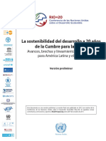 La Sostenibilidad Del Desarrollo A 20 Años de La Cumbre para La Tierra