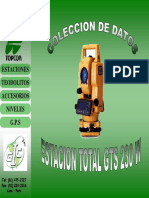 1.- Manejo de Estacion Total Topcon Colector de Datos