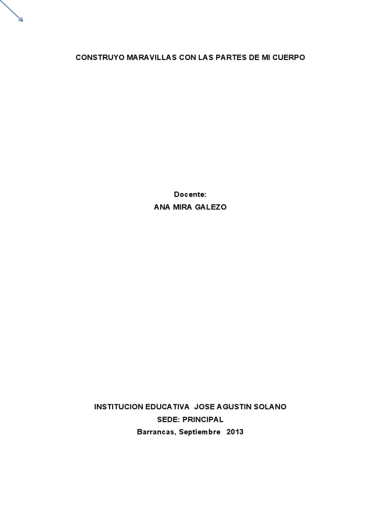Proyecto Cidep Ie Jose Agustin Solano | PDF | Educación de la primera  infancia | Pedagogía