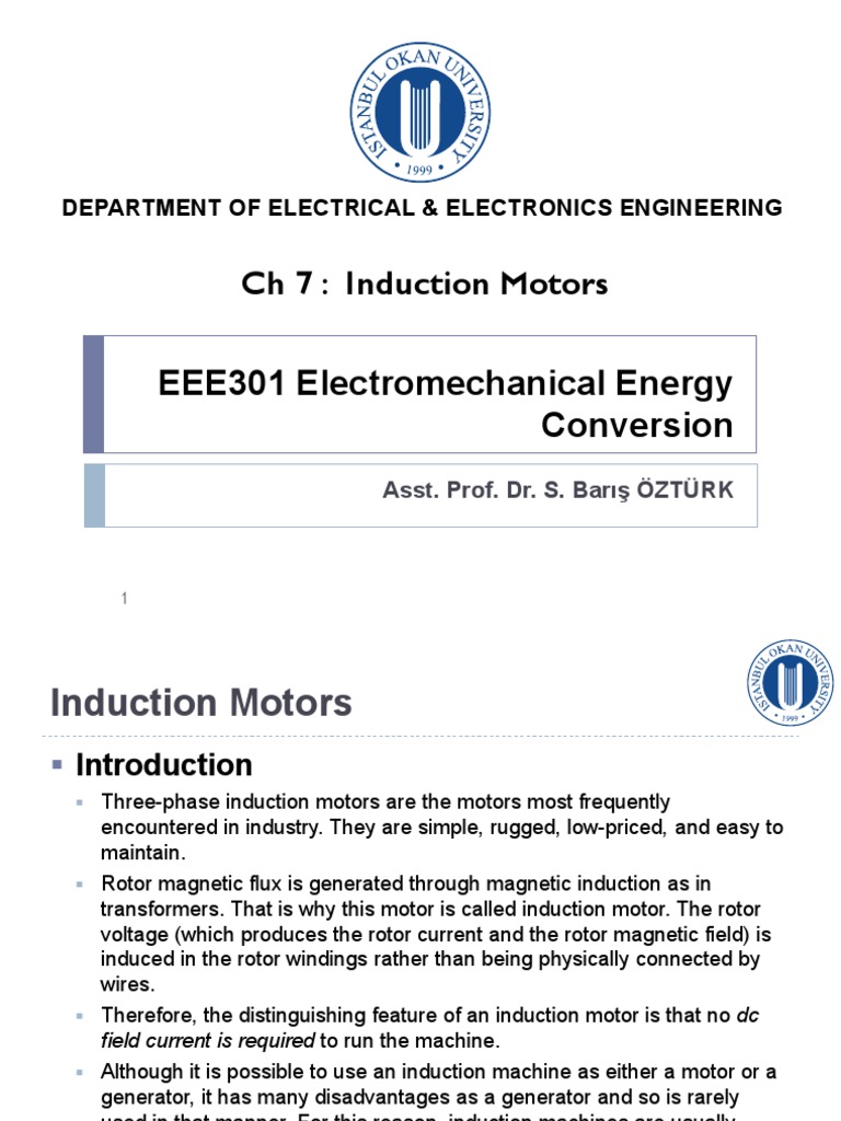 Induction Motors: Principles and Components | PDF | Electric Motor ...