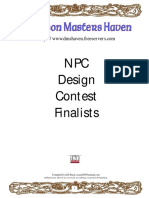 NPC Design Contest Finalists: Submissions Shown As Received, No Editing Except For Formatting