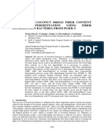 Analysis of Coconut Dregs Fiber Content DUE TO Fermentation Using Fiber Degradation Bacteria From Pliek U
