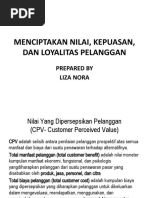 Download MENCIPTAKAN NILAI KEPUASAN DAN LOYALITAS PELANGGAN by nora liza SN50535948 doc pdf