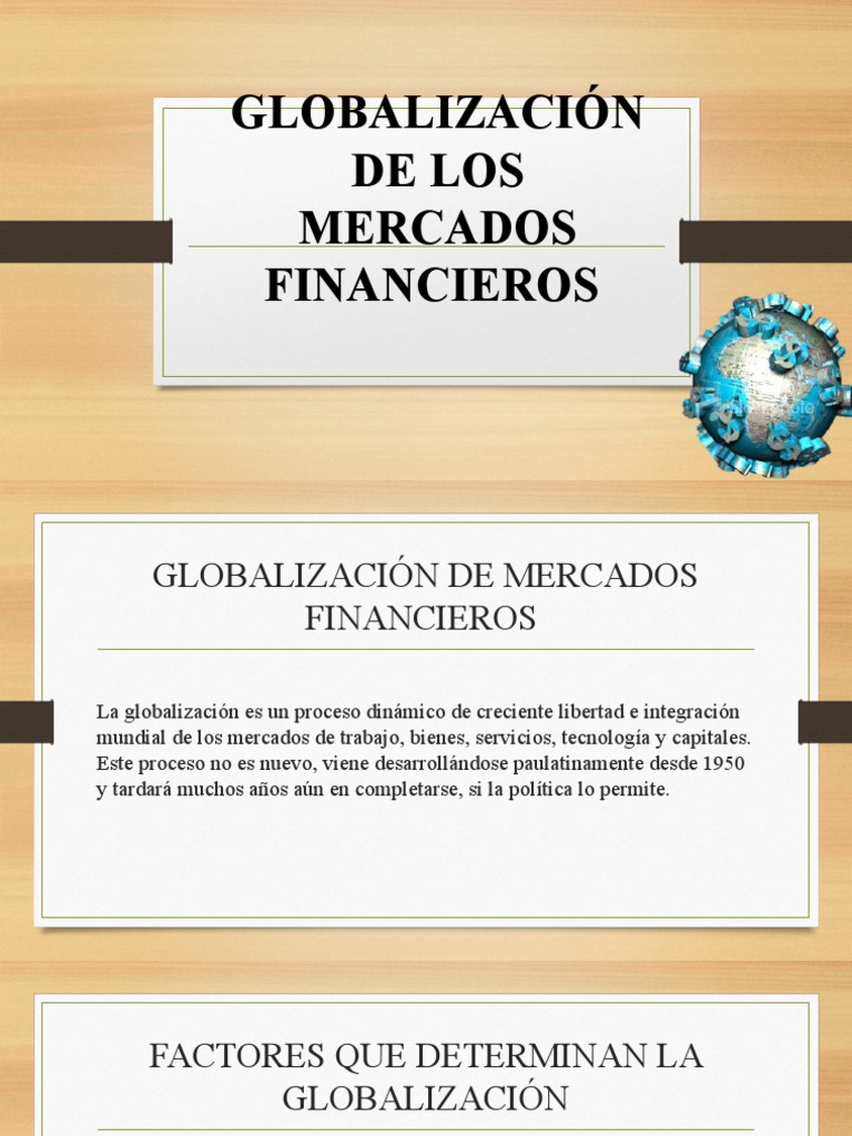 Globalización de Los Mercados Financieros | PDF