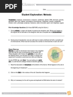 Student Exploration: Meiosis