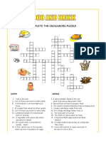 Food and Drink Crossword Crosswords 67477