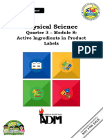PhysicalScience11 Module8 Active Ingredients in Product Labels