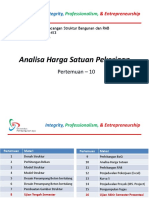 Analisa Harga Satuan Pekerjaan: Integrity