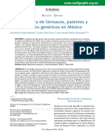 Nomenclatura de Fármacos, Patentes y Medicamentos Genéricos en México