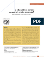 Zoom y La Educación en Ciencias de La Salud: ¿Medio o Mensaje?