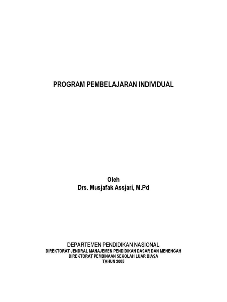 Contoh PPI untuk Anak Berkebutuhan Khusus | PDF