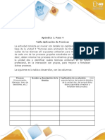 Paso 4 - Apéndice 1 - Tabla de Técnicas