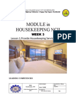 Module in Housekeeping Ncii: Week 3
