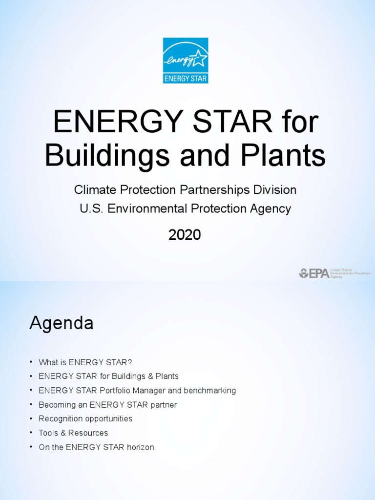 Overview of ENERGY STAR For Buildings and Plants - May 2020 | PDF