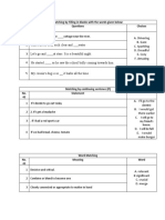 Matching by Filling in Blanks With The Words Given Below: No. 41 Questions Choises