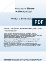 Modul 1 Pendahuluan Perencanaan Sistem Telekomunikasi