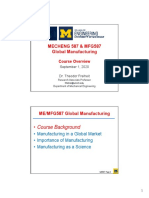 MECHENG 587 & MFG587 Global Manufacturing: - Course Background
